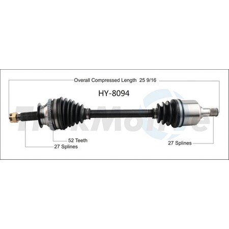 Surtrack Axle Cv Axle Shaft, Hy-8094 HY-8094
